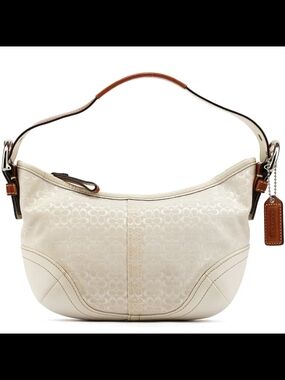 VINTAGE Coach 6351 Soho Mini Signature Small Hobo Bag White Y2K 2000s